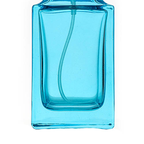 blue perfume glass bottle